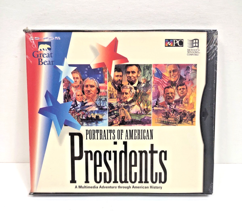 VTG 1994 Portraits Of American Presidents Multimedia Software- (CD-ROM) Windows